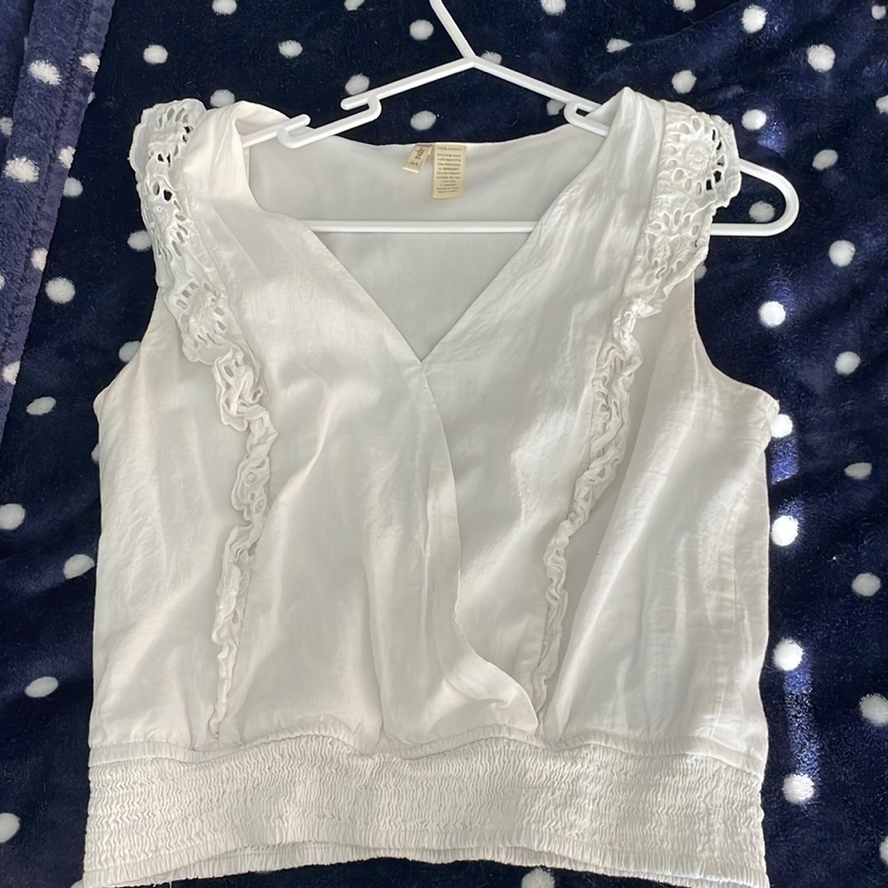 White Lace Tank Blouse✨